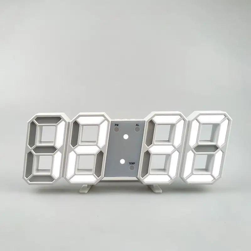 LED Digital Wall Clock with Alarm, Temperature and Date Display