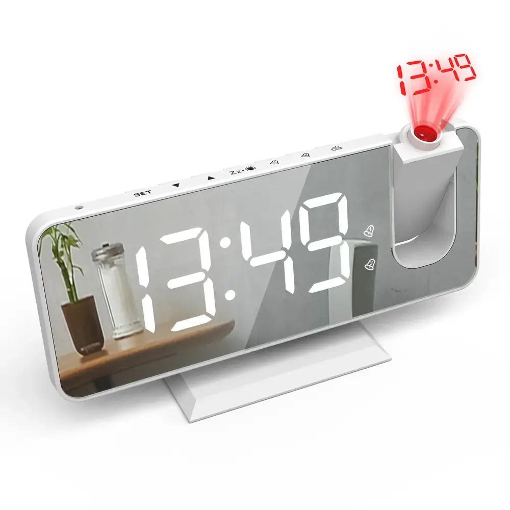 LED Dual Alarm Clock - Blanc - wall clock