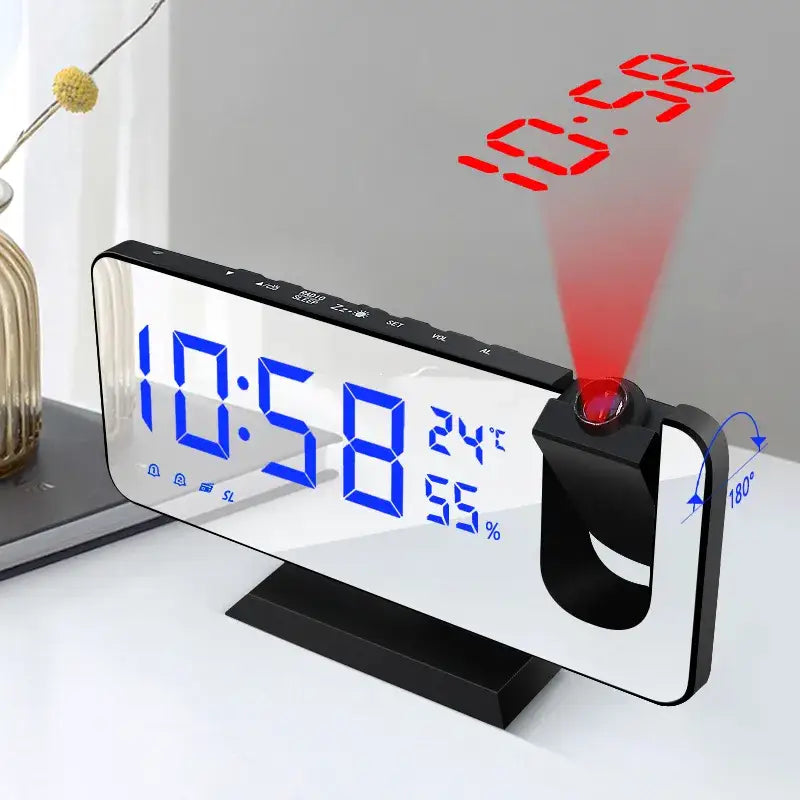 LED Dual Alarm Clock - wall clock