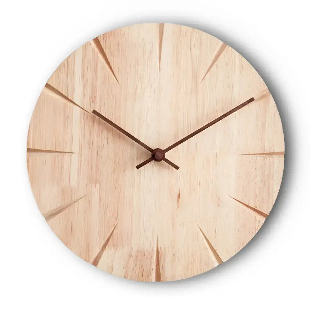 Light wood wall clock - wall clock
