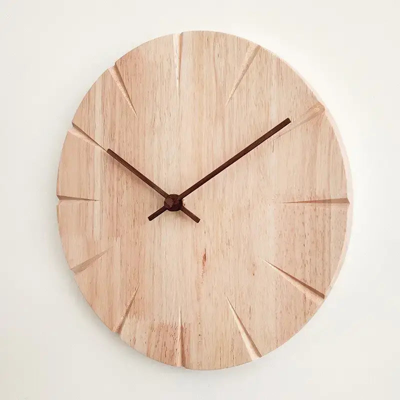 Light wood wall clock - wall clock