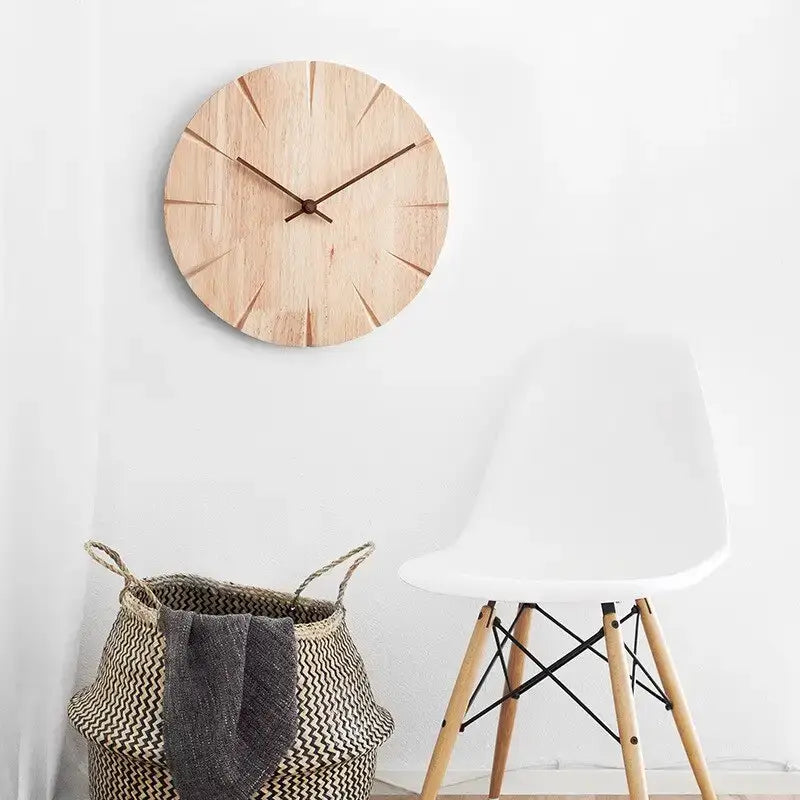 Light wood wall clock - wall clock