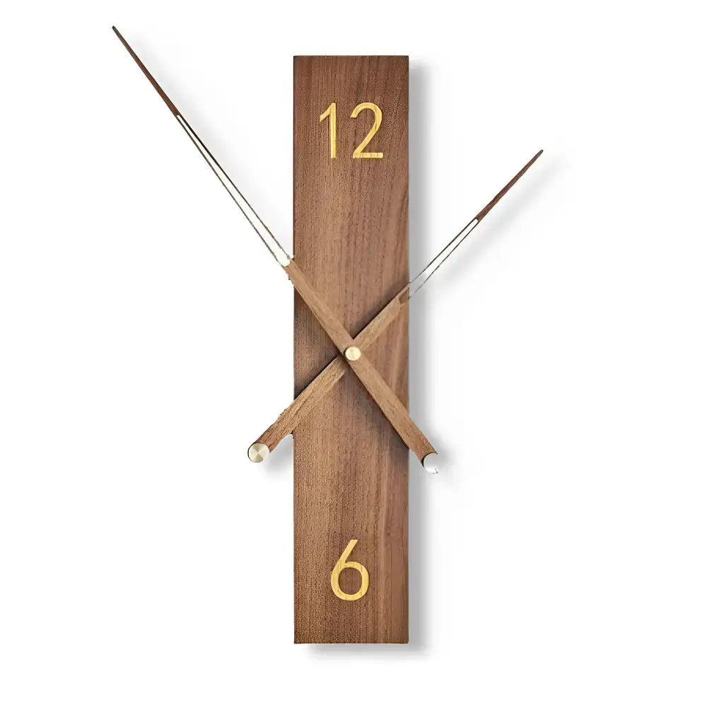 Long Wooden Wall Clock - wall clock