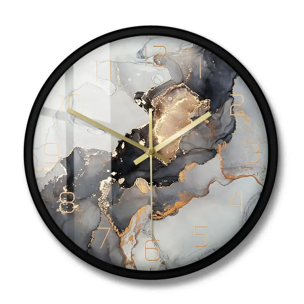 Luxury marble wall clock - cadre en métal - wall clock
