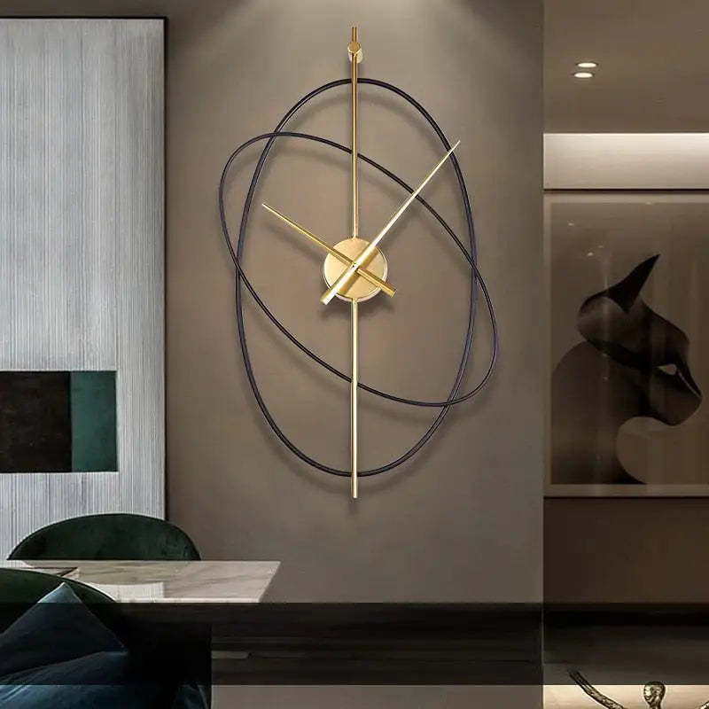 Medium and large size comparison of the luxury rings wall clock