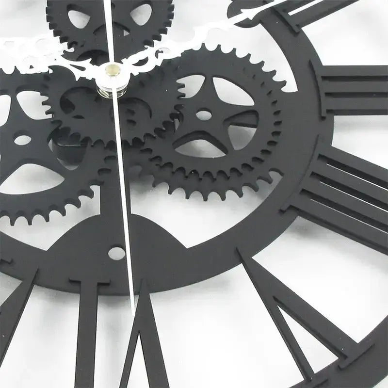 Mechanical Black Wall Clock 30 cm - wall clock