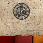 Mechanical Black Wall Clock 30 cm - wall clock