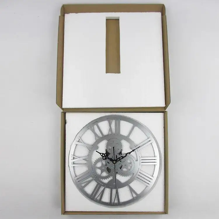 Mechanical Black Wall Clock 30 cm - wall clock