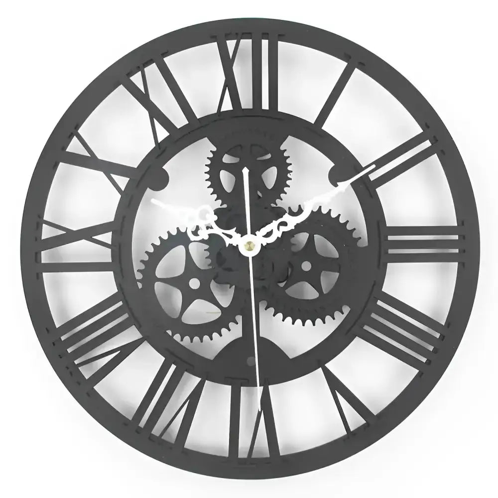 Mechanical Black Wall Clock 30 cm - noir - wall clock