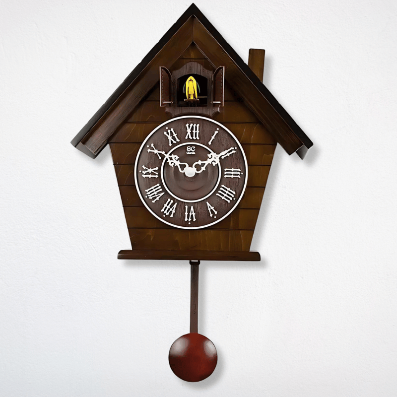 Cuckoo wall clock Arabic numeral dial pastoral farmhouse style