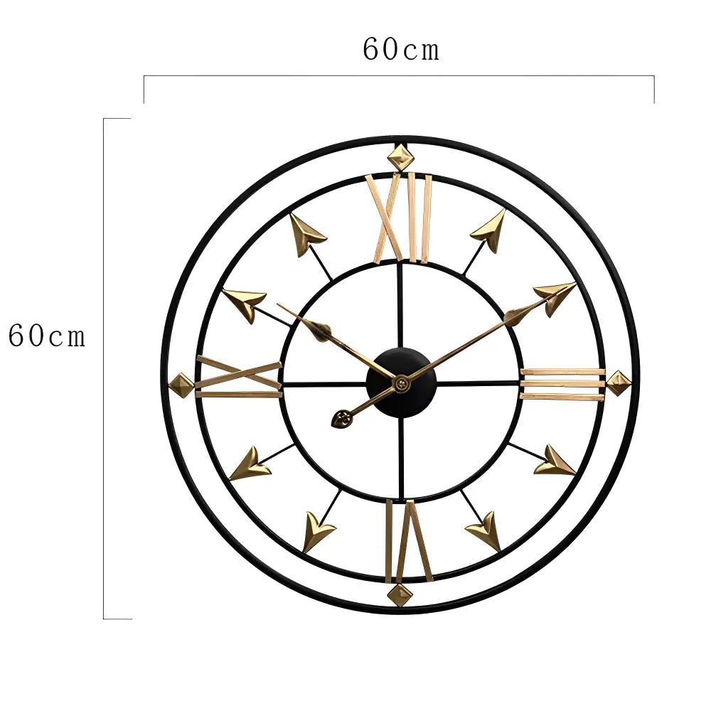 close-up of silent quartz movement on metal wall clock
