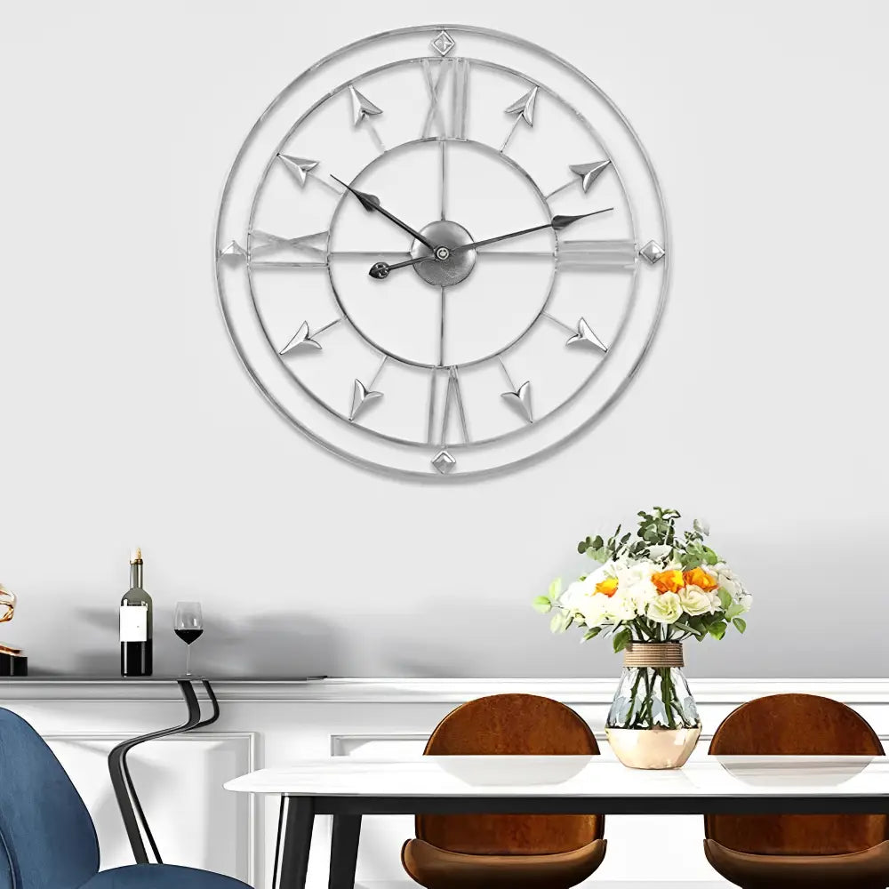 Metal Wall Clock - 60 cm Designer Timepiece