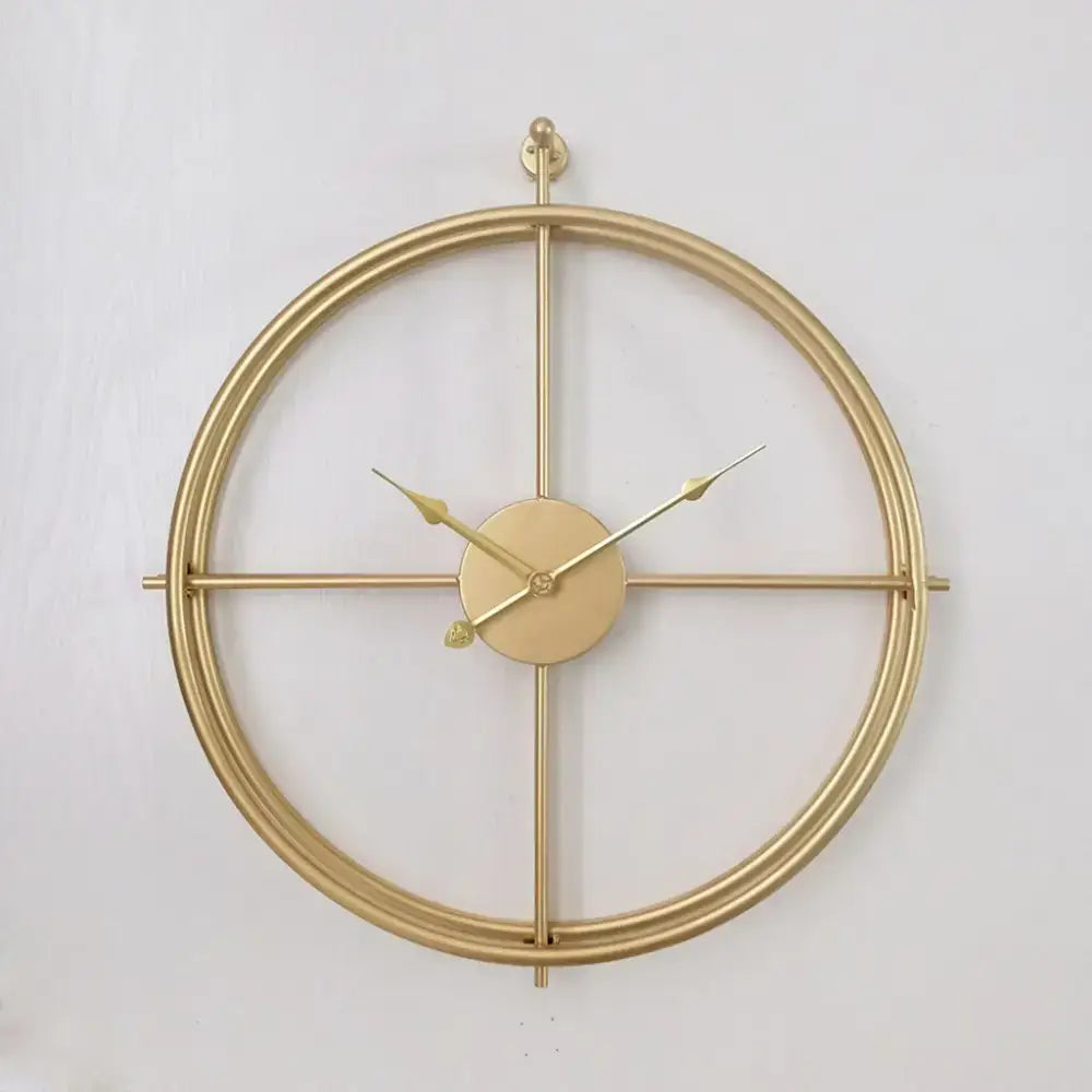 Minimalist Black Frame Clock Design - dorée aiguilles dorée - wall clock