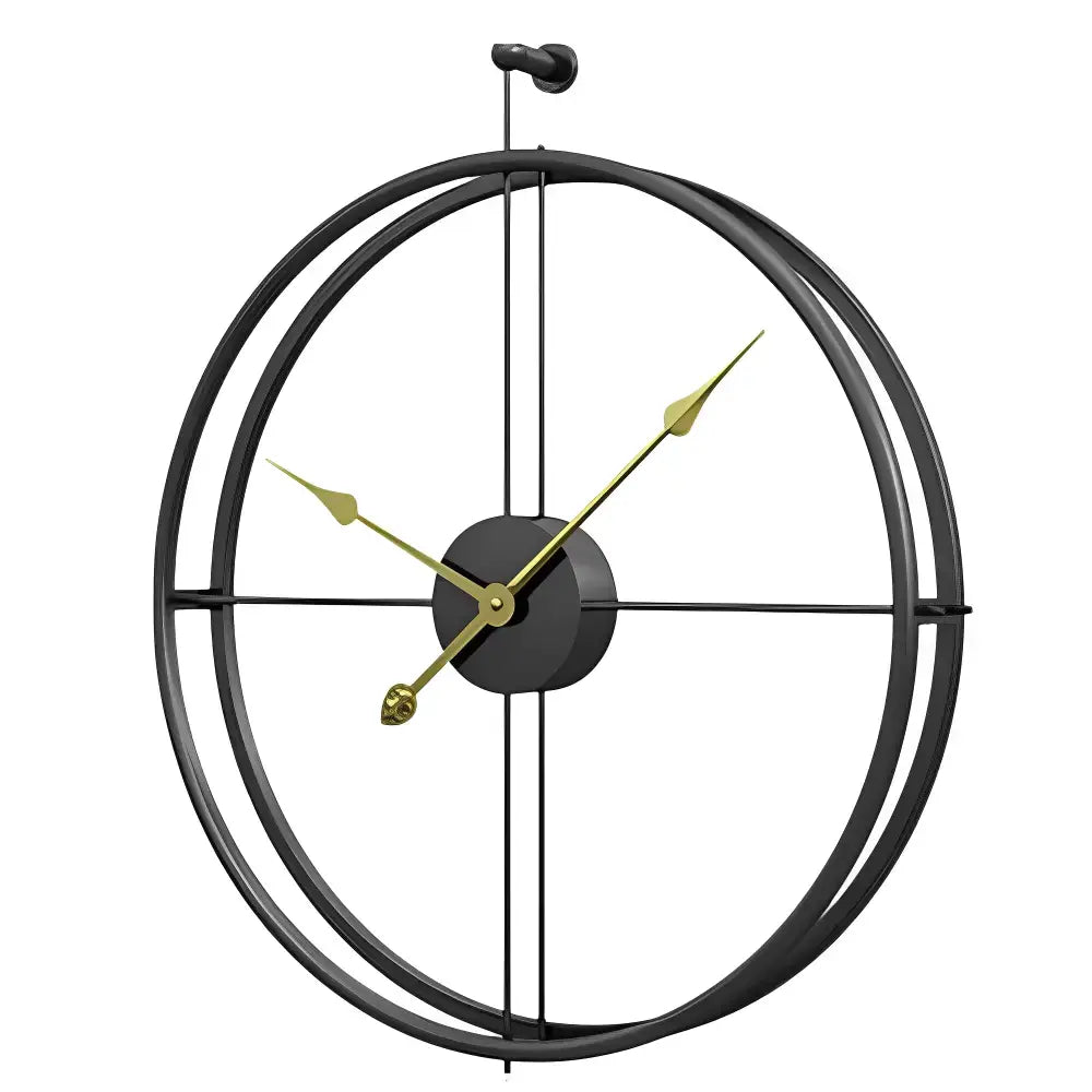 Minimalist Black Frame Clock Design - wall clock