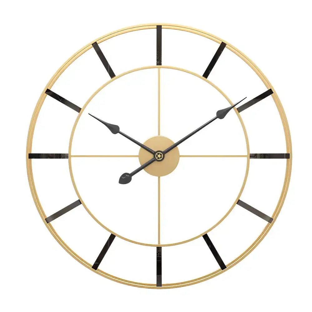 Minimalist Gold Wall Clock - Dorée et Noir - wall clock