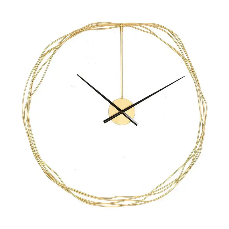 Minimalist Gold Wire Wall Clock - wall clock