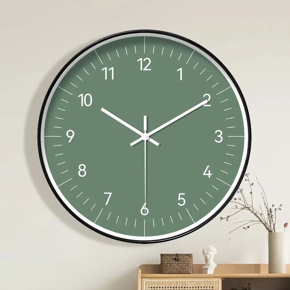 Minimalist Green Wall Clock