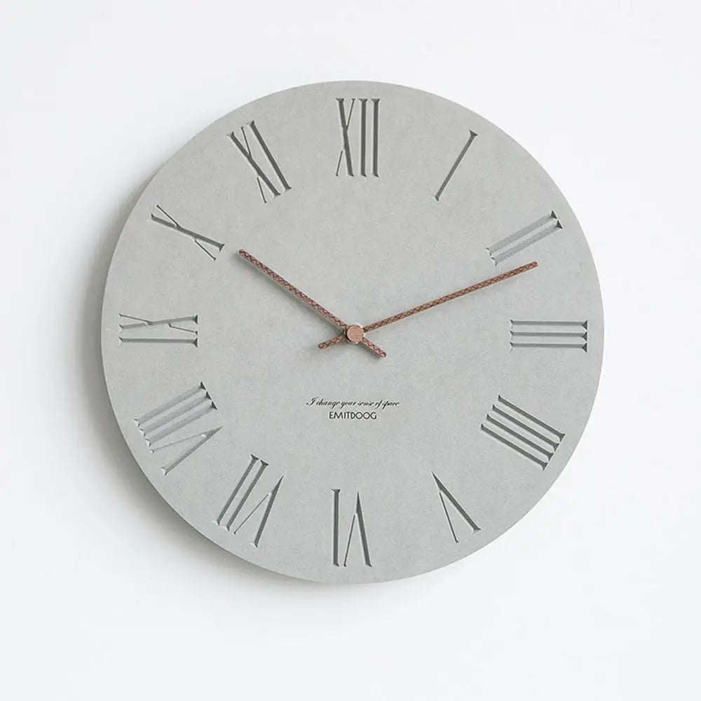 Four style variants of the CasaClock minimalist wood wall clock side by side