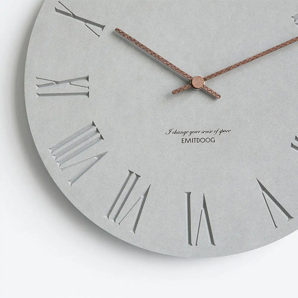 Minimalist Wood Wall Clock - Silent 30 cm (12 in) Geometric