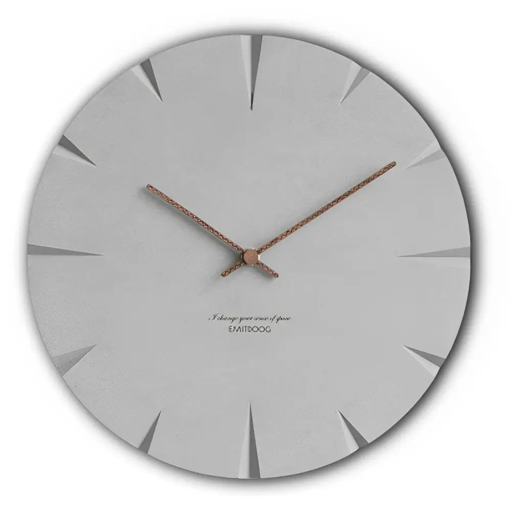 Minimalist Wood Wall Clock - Silent 30 cm (12 in) Geometric