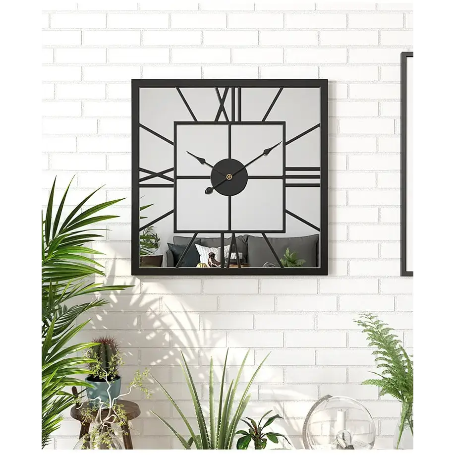 Mirror-edge wall clock - 50 cm - wall clock