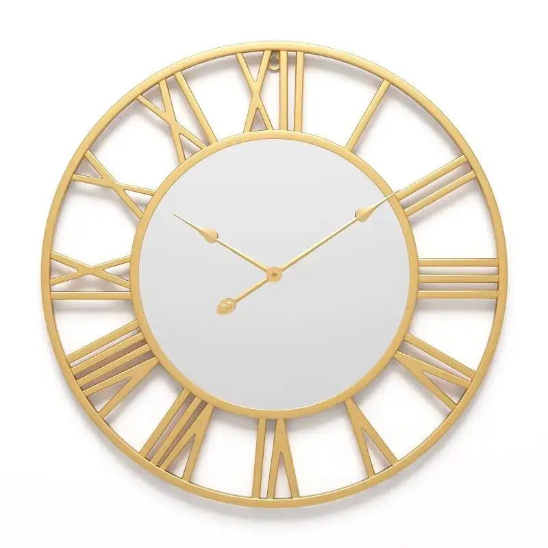 Mirrored Gold Wall Clock - wall clock