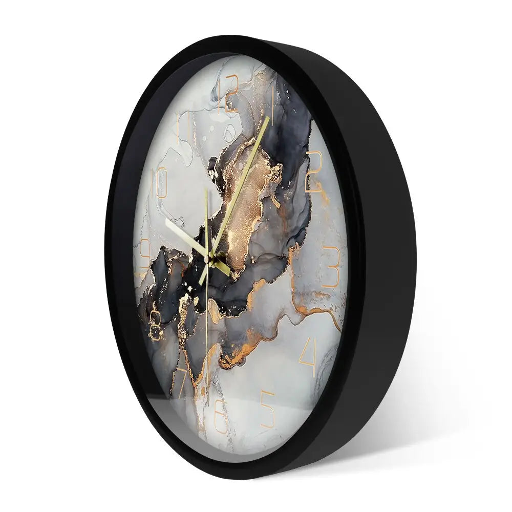 Both style variants of the CasaClock modern art wall clock side by side