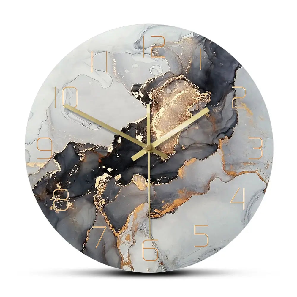 Modern Art Wall Clock - Silent Quartz, Acrylic, 12 in