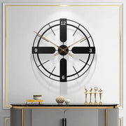 Modern Black and Gold Wall Clock - wall clock