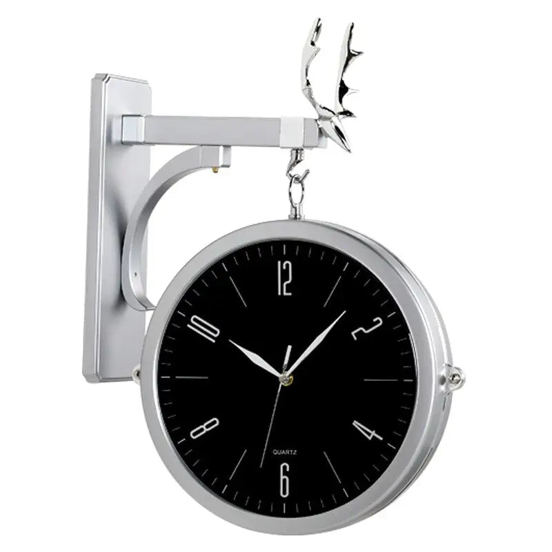 Modern Double-Sided Wall Clock - Silent Quartz, Acrylic Body