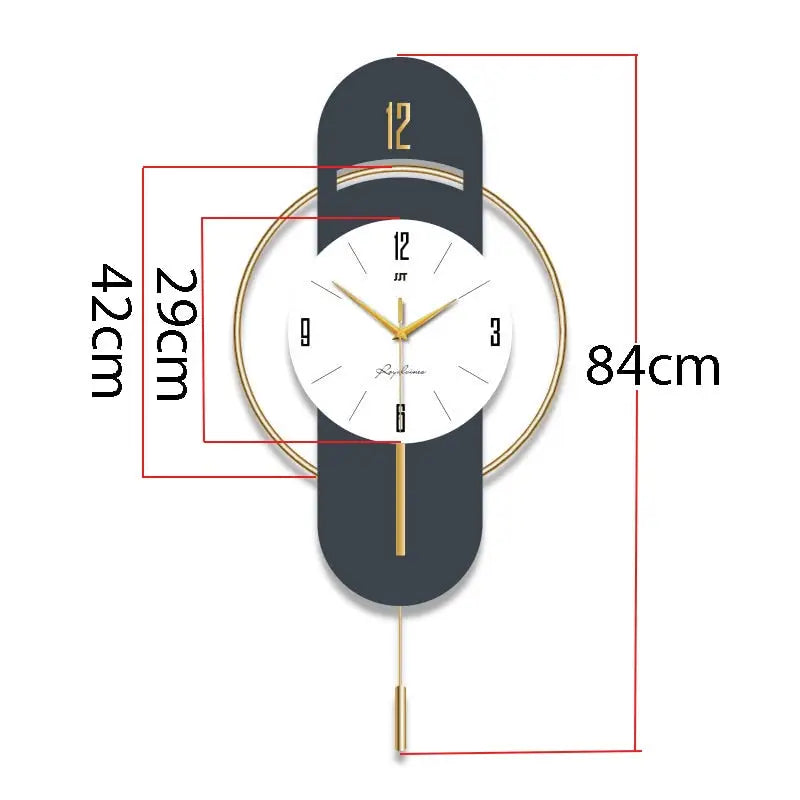 Modern Geometric Design Wall Clock - Bamboo, Metal & Acrylic