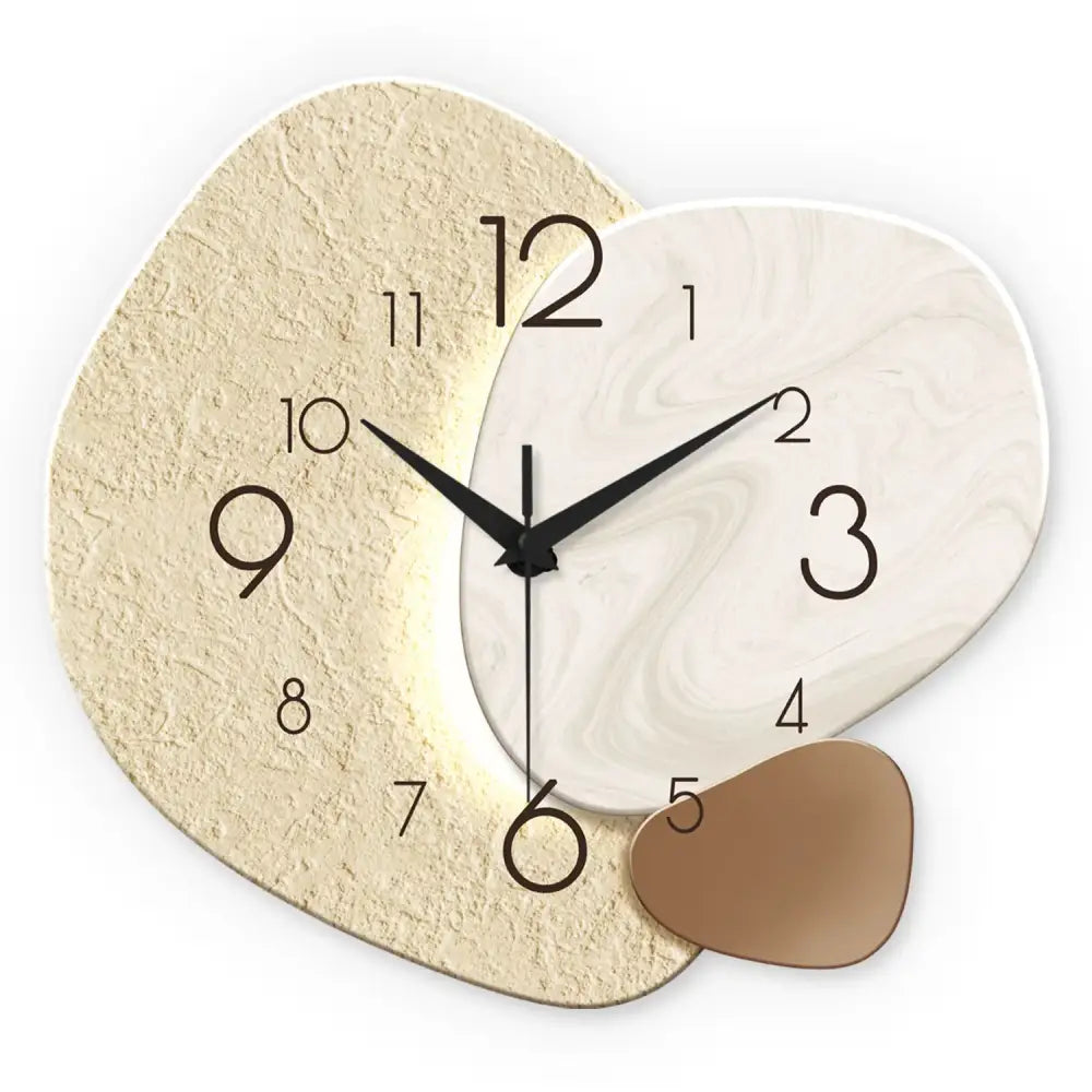 Modern Geometric Wall Clock - 14 inch
