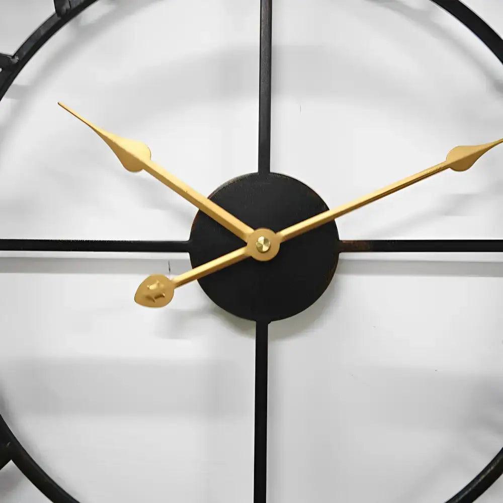 Modern Roman Black Gold Wall Clock - wall clock