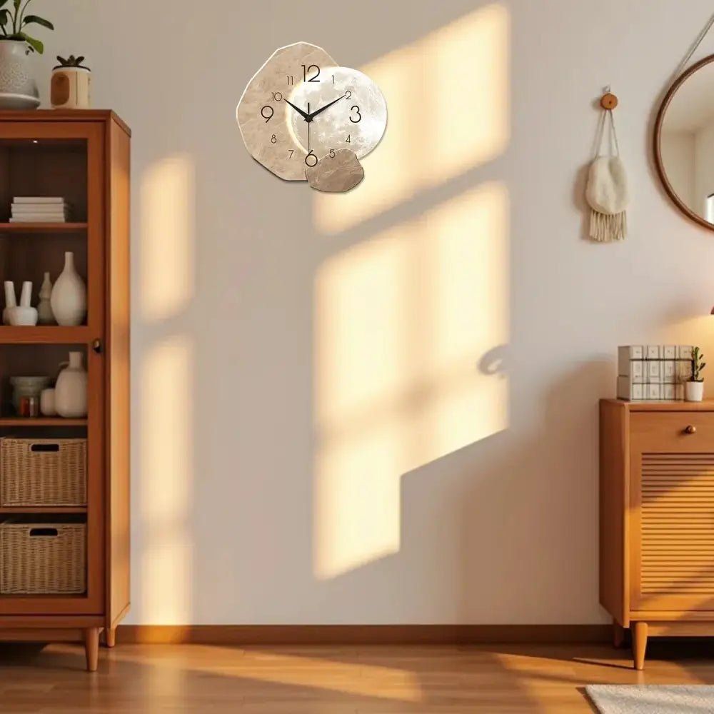 Modern Silent Moon Wall Clock