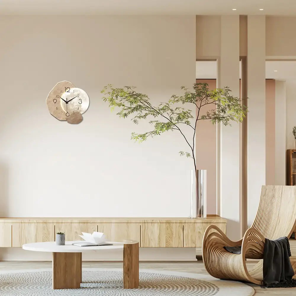 Modern Silent Moon Wall Clock