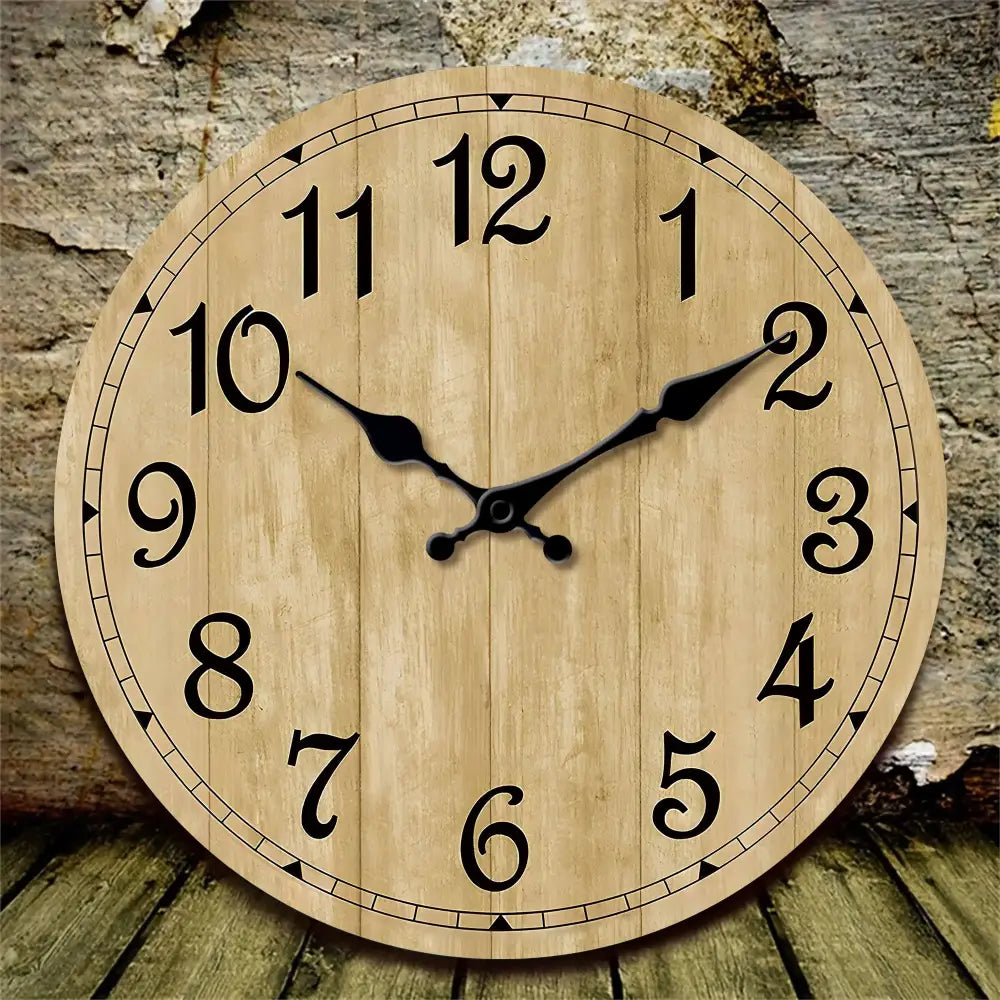 Modern Silent Quartz Wooden Wall Clock
