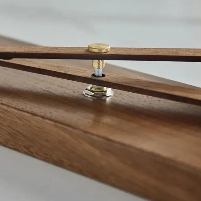Battery-operated wooden wall clock with silent movement