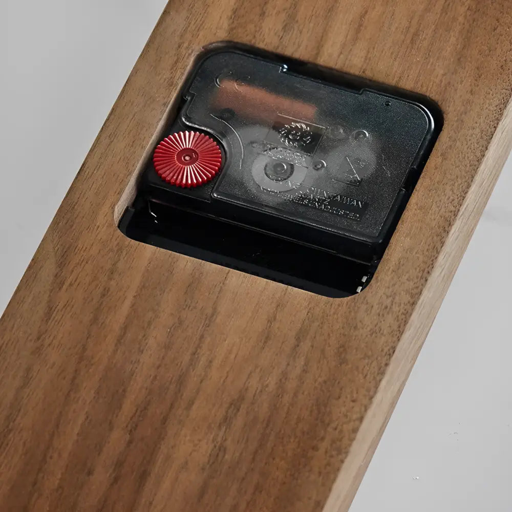 Modern Solid Wood Wall Clock - Natural Log Design