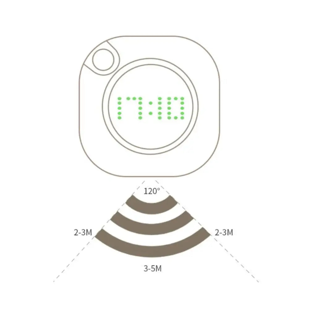 CasaClock motion-activated clock mounted in kitchen