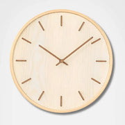Natural Wood Minimalist Wall Clock - wall clock