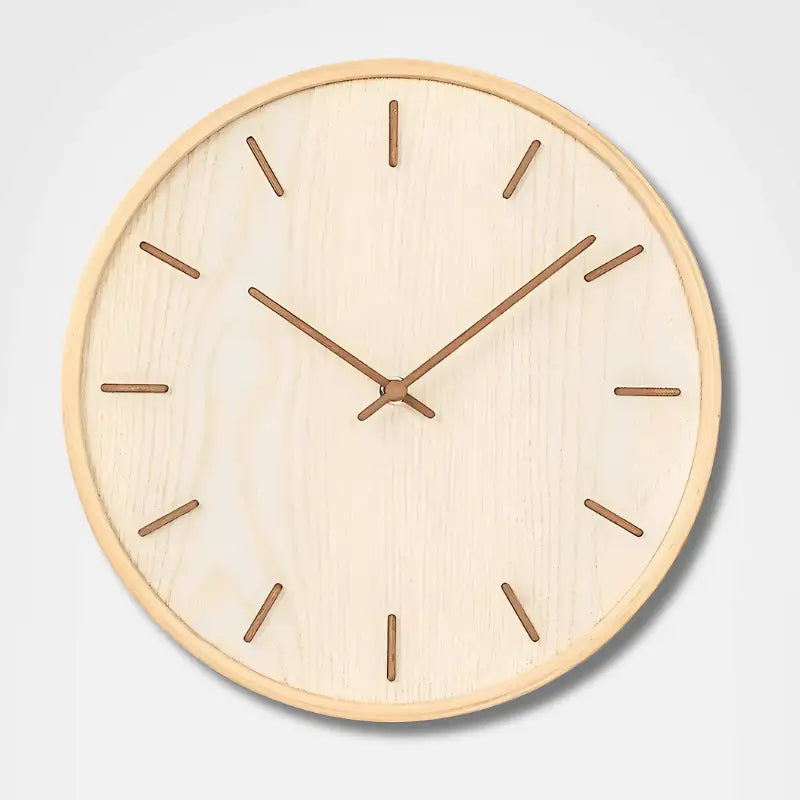 Natural Wood Minimalist Wall Clock - wall clock