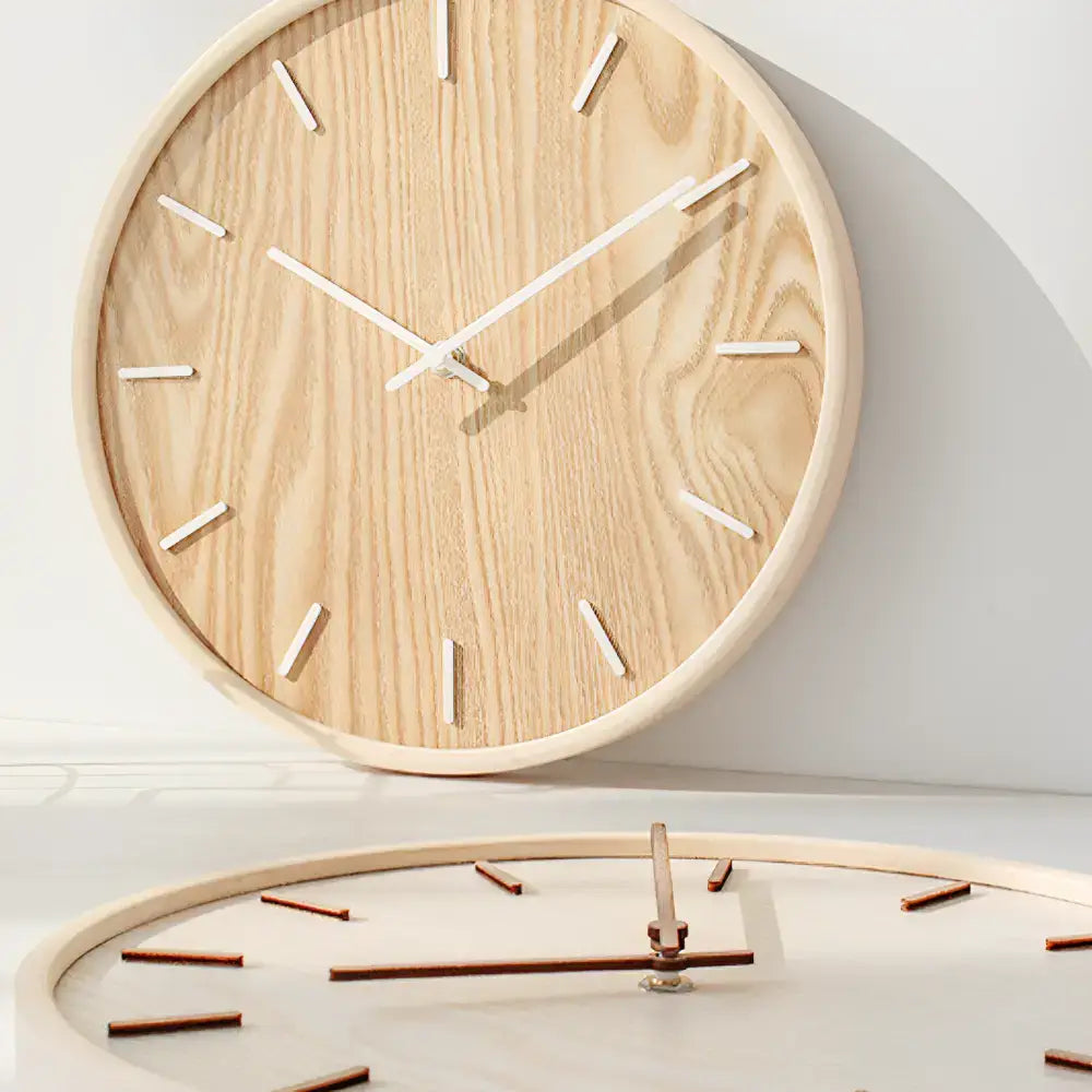 Natural Wood Minimalist Wall Clock - wall clock