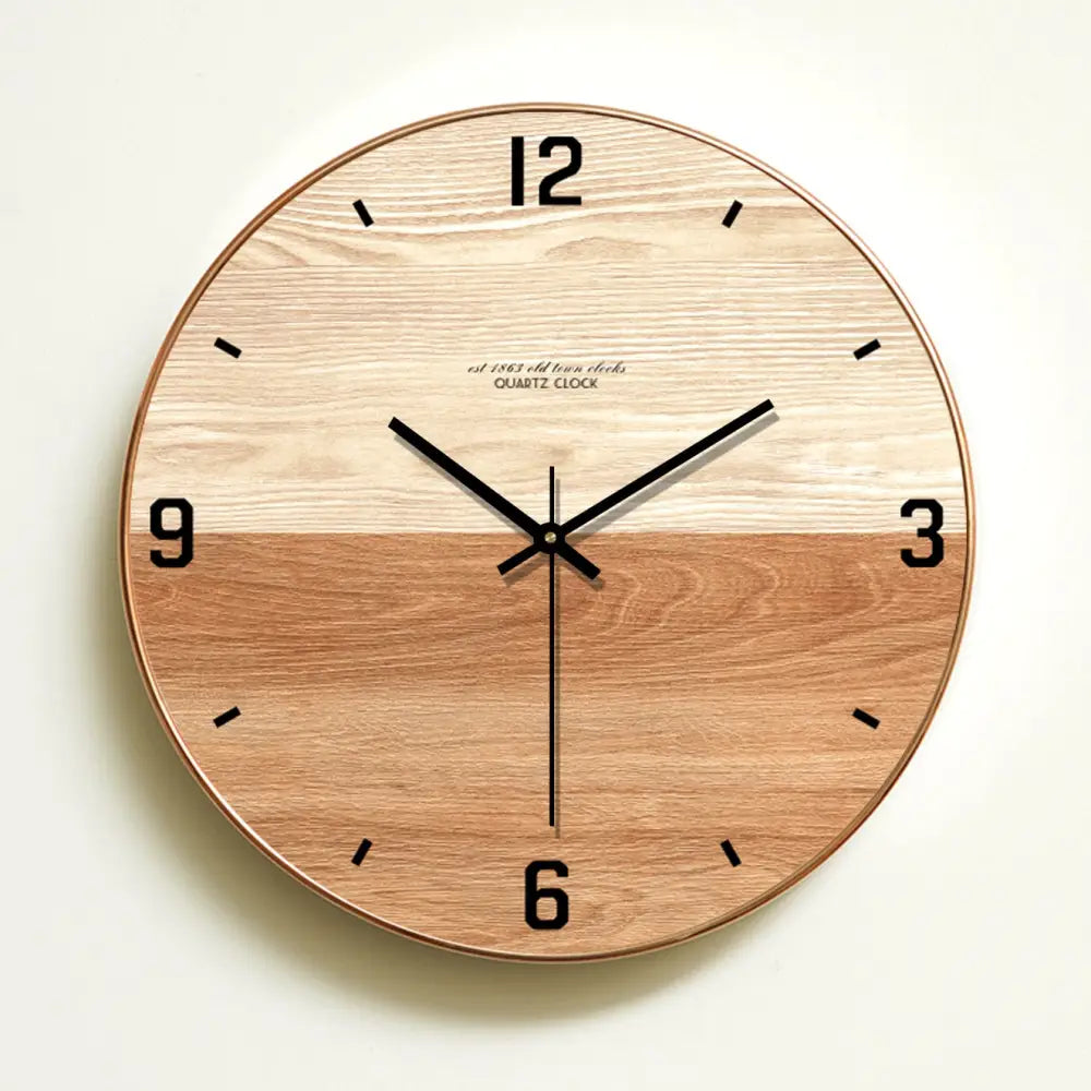 Natural Wood Wall Clock - wall clock