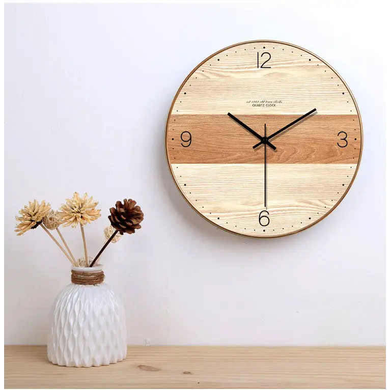 Natural Wood Wall Clock - wall clock