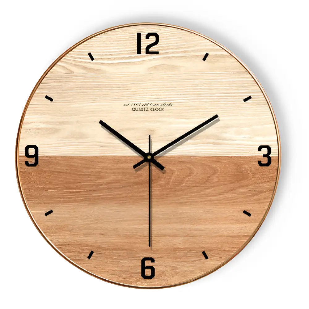 Natural Wood Wall Clock - Style 1 / 30 cm - wall clock