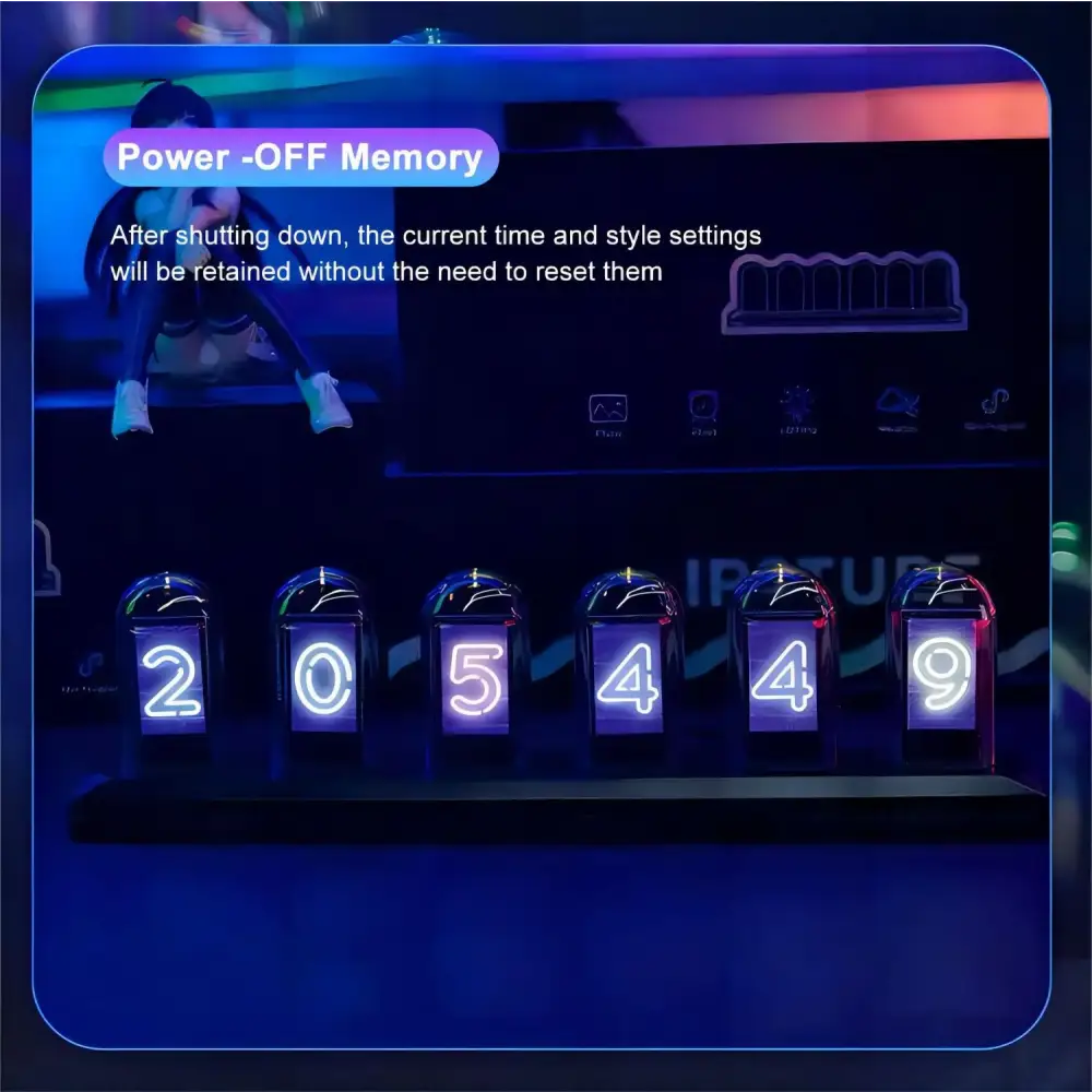 Nixie Tube Retro Clock - wall clock