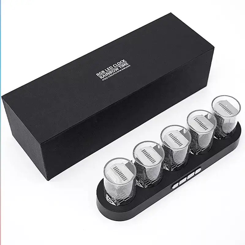 Nixie Tube RGB Design Clock - Noir - wall clock