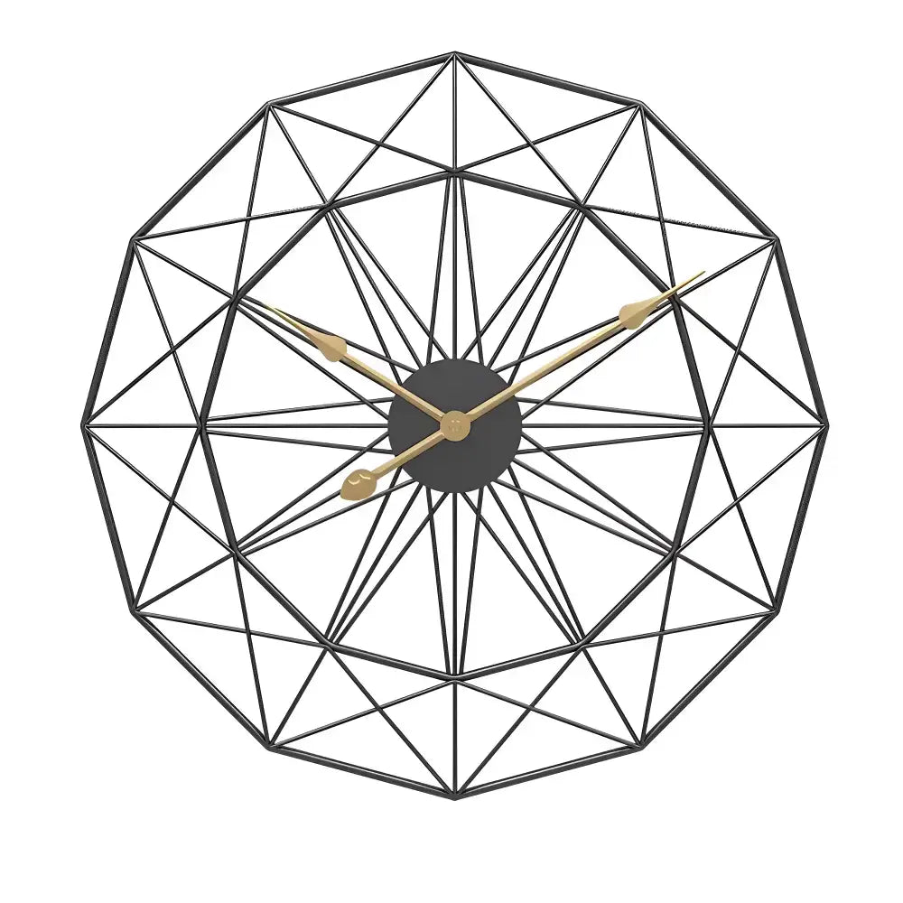 Nordic Geometric Wire Clock - wall clock