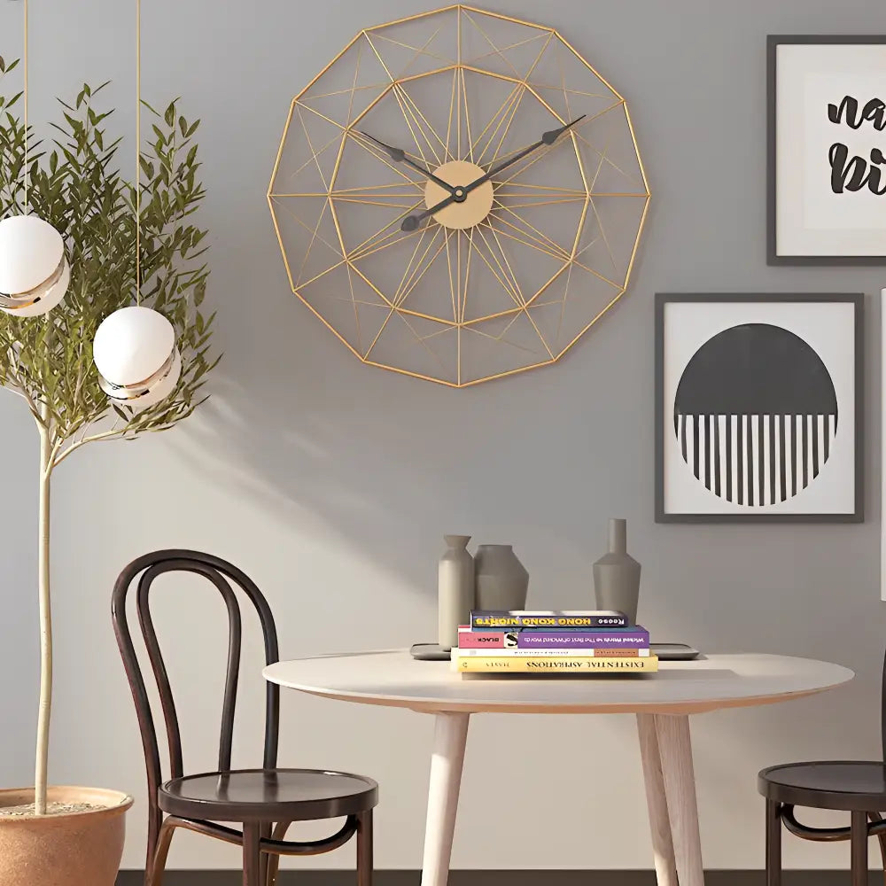 CasaClock Nordic wall clock detail showing slim 9 mm metal profile