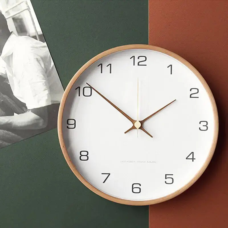 Nordic Minimalist Wooden Wall Clock - wall clock